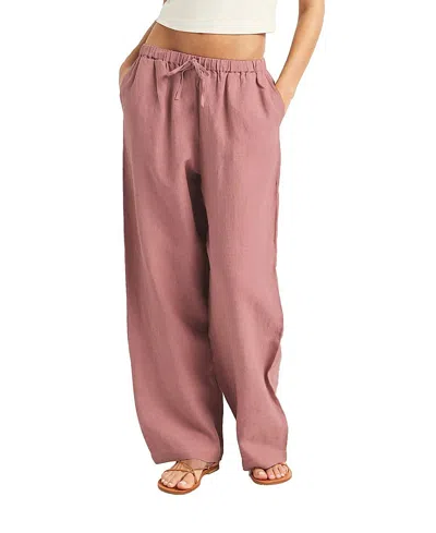 Vitamin A Parker Linen Pant In Pink