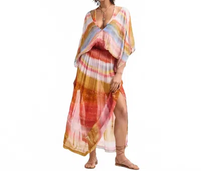Vitamin A Petra Caftan Dress In Terra Forms In Multi