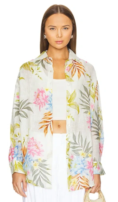 Vitamin A Playa Linen Boyfriend Shirt Sub