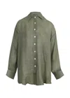 Vitamin A Playa Boyfriend Shirt Agave In Green
