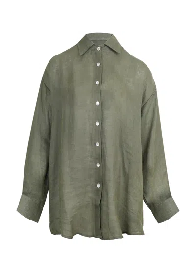 Vitamin A Playa Boyfriend Shirt Agave In Green