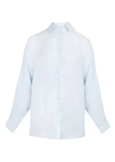 Vitamin A Playa Boyfriend Shirt Celeste In White