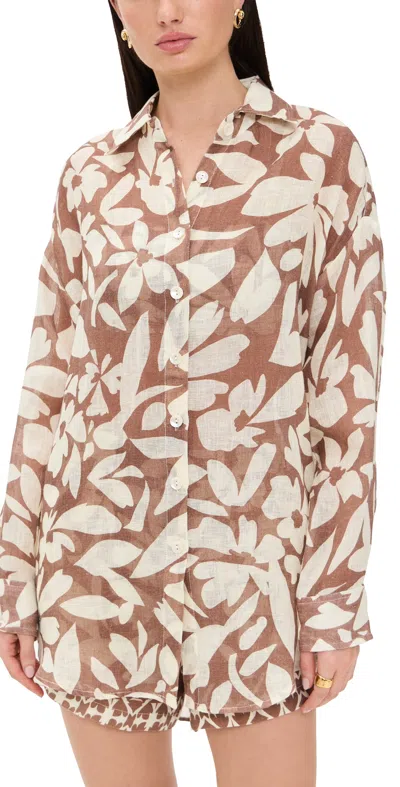 Vitamin A Playa Boyfriend Shirt Desert Flower