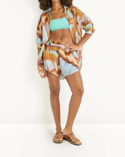 Vitamin A Playa Boyfriend Shirt In Malachite Butterfly In Multi
