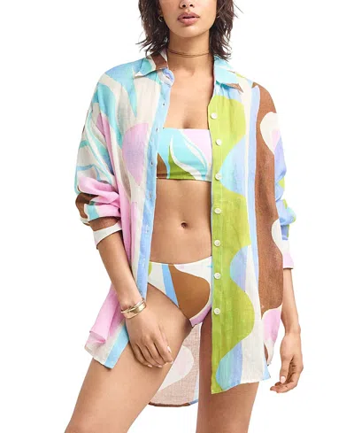Vitamin A Playa Boyfriend Shirt In Multi