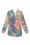 Vitamin A Playa Boyfriend Shirt Retro Jungle In Multi