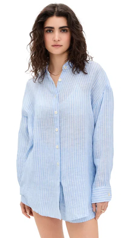 Vitamin A Playa Boyfriend Shirt Summer Stripe