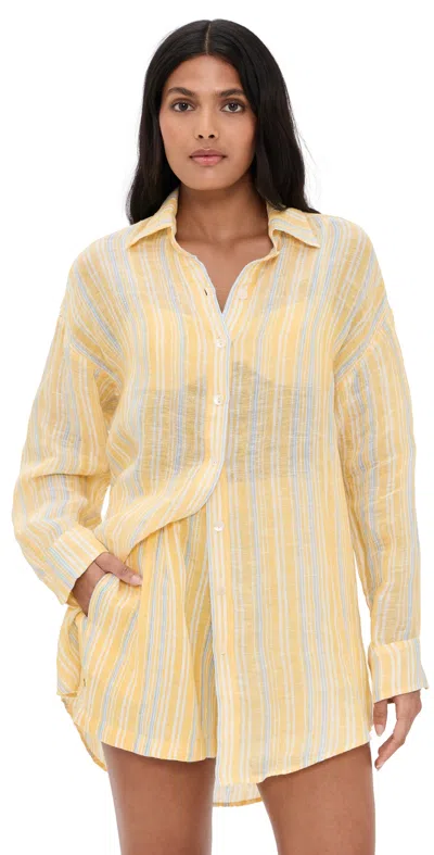 Vitamin A Playa Boyfriend Shirt Sunny Skies In Multi