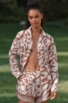 Vitamin A Playa Linen Boyfriend Buttondown Shirt In Multicolor