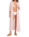 Vitamin A Playa Maxi Cover Up Dress In Sunkissed Ecolinen In Multi