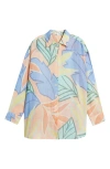 Vitamin A ® Playa Oversize Linen Cover-up Shirt