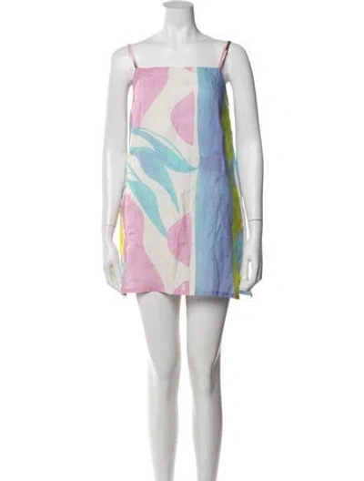 Pre-owned Vitamin A Printed Mini Dress In Multi