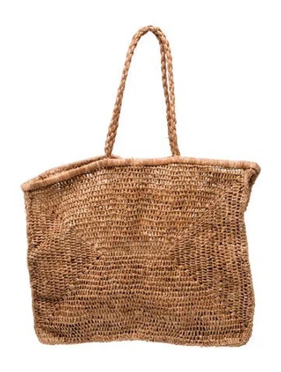 Pre-owned Vitamin A Raffia Tote In Brown