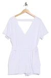 Vitamin A ® Ribbed Cover-up Romper In White