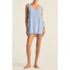 Vitamin A ® Riviera Sleeveless Linen Cover-up Minidress In Celeste