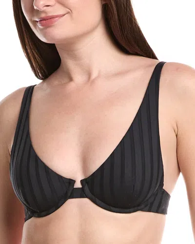Vitamin A Rossi Halter Underwire Bikini Top In Black