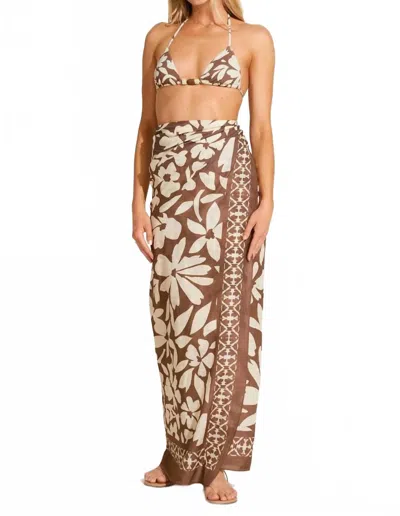 Vitamin A Samara Sarong In Desert Flower In Brown