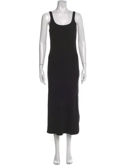Pre-owned Vitamin A Scoop Neck Long Dress In Black