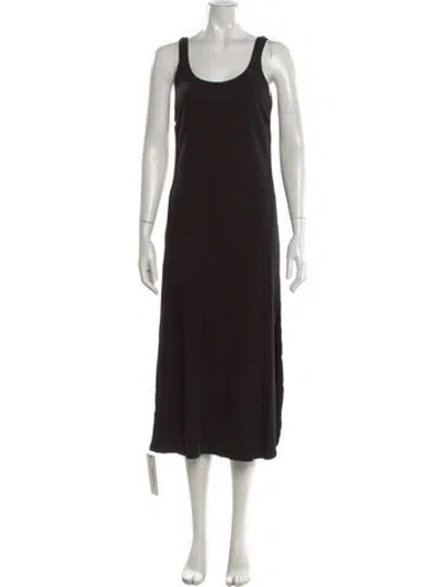 Pre-owned Vitamin A Scoop Neck Long Dress In Black