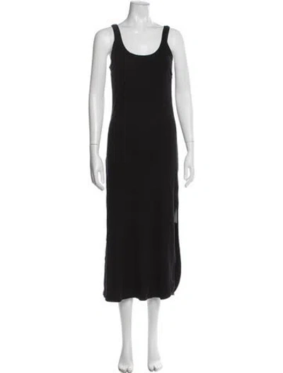Pre-owned Vitamin A Scoop Neck Long Dress In Black