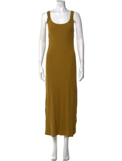 Pre-owned Vitamin A Scoop Neck Long Dress In Green