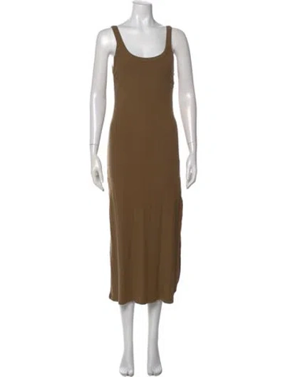 Pre-owned Vitamin A Scoop Neck Long Dress In Neutral