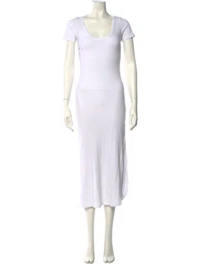 Pre-owned Vitamin A Scoop Neck Long Dress In White