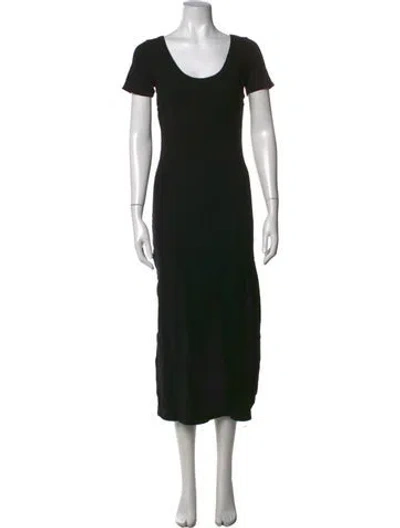 Pre-owned Vitamin A Scoop Neck Midi Length Dress W/ Tags In Black