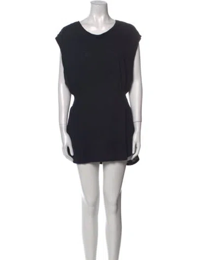 Pre-owned Vitamin A Scoop Neck Mini Dress In Black