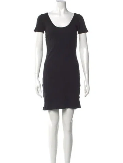 Pre-owned Vitamin A Scoop Neck Mini Dress In Black