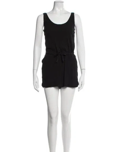 Pre-owned Vitamin A Scoop Neck Romper In Black