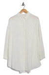 Vitamin A ® Sharita Long Sleeve Cover-up Shirtdress In White