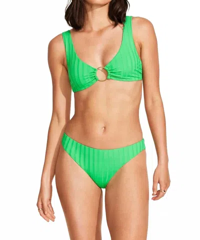 Vitamin A Skylar Bikini Top In Spearmint Superrib In Green