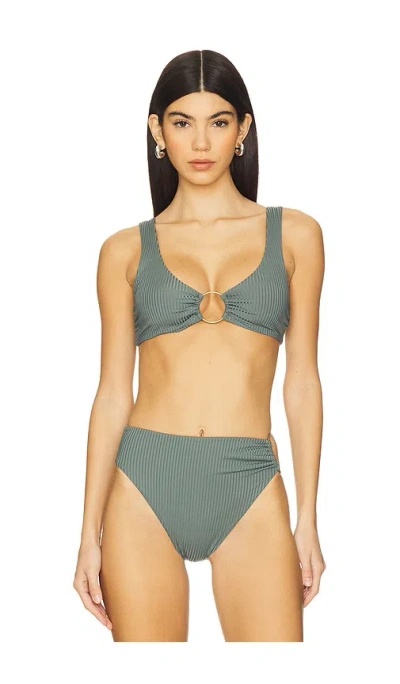 Vitamin A Skylar Bikini Top In Sea Green Ecorib