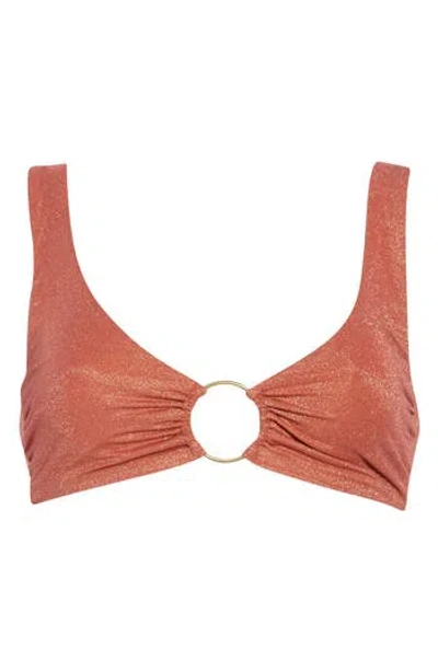 Vitamin A ® Skylar Ring Detail Bikini Top In Brown
