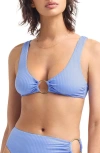 Vitamin A Skylar Bikini Top In Skyflower In Blue
