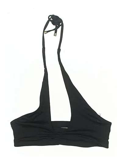 Pre-owned Vitamin A Swimsuit Top Black Solid Pattern Swimwear