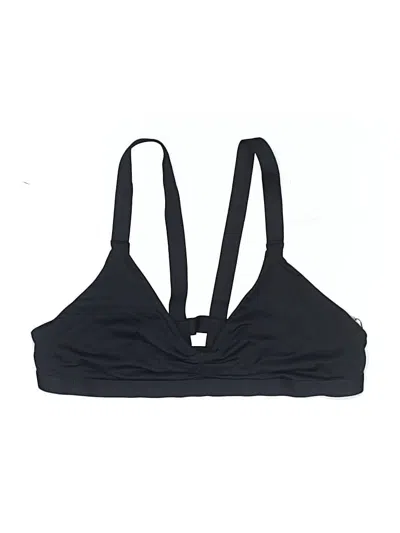 Pre-owned Vitamin A Swimsuit Top Black Solid Pattern Swimwear