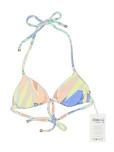 Vitamin A Swimsuit Top Blue Graphic Pattern Swimwear In Multi