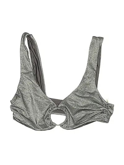 Pre-owned Vitamin A Swimsuit Top Gray Swimwear
