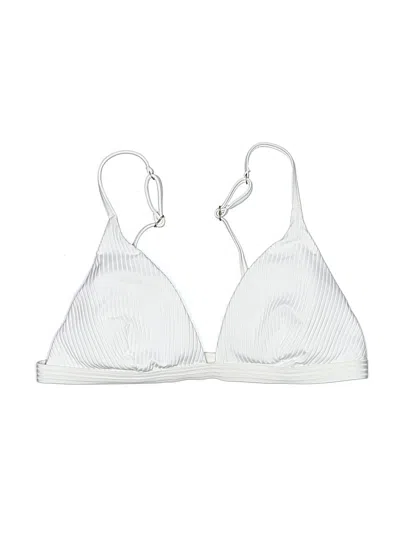 Pre-owned Vitamin A Swimsuit Top White Swimwear