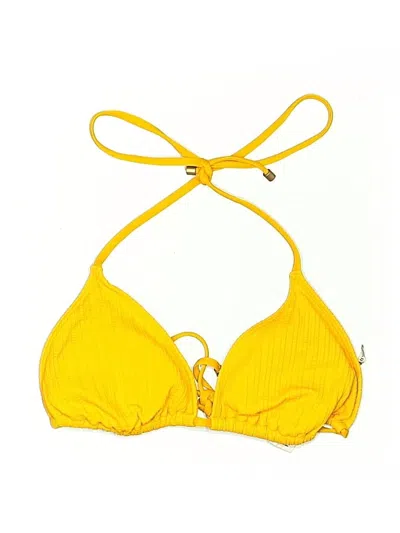 Pre-owned Vitamin A Swimsuit Top Yellow Swimwear