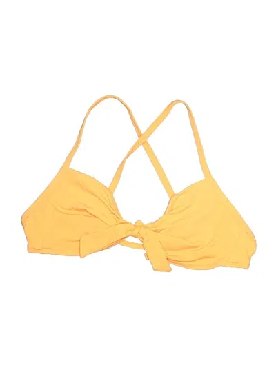 Pre-owned Vitamin A Swimsuit Top Yellow Swimwear