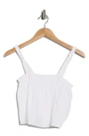Vitamin A ® Tallows Crop Cover-up Top In White