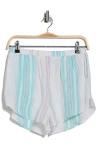 Vitamin A ® Tallows Linen Cover-up Shorts In Multi