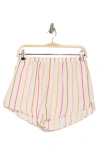 Vitamin A ® Tallows Linen Cover-up Shorts In Sunny Stripe