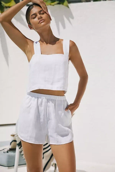 Vitamin A Tallows Linen Shorts In White
