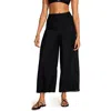 Vitamin A ® Tallows Wide Leg Linen Cover-up Pants In Black