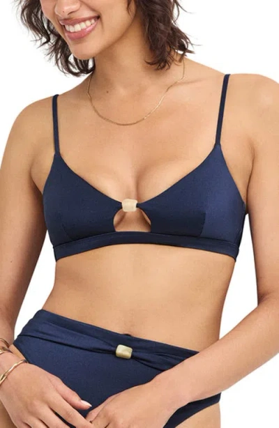 Vitamin A ® Terra Cutout Bikini Top In Blue
