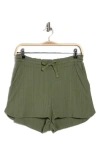 Vitamin A ® Thalia Tencel™ & Organic Cotton Blend Cover-up Shorts In Green
